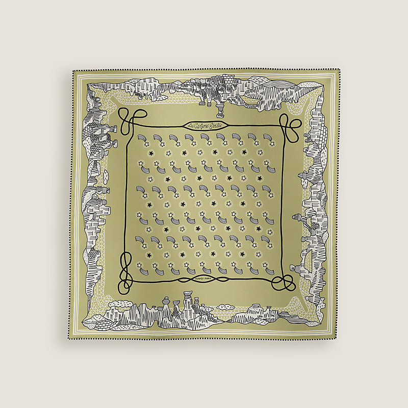 HERMES バンダナ Les Canyons Etoiles bandana 55 直営店包装 Les Canyons Etoiles bandana 55 | Hermès Mainland China